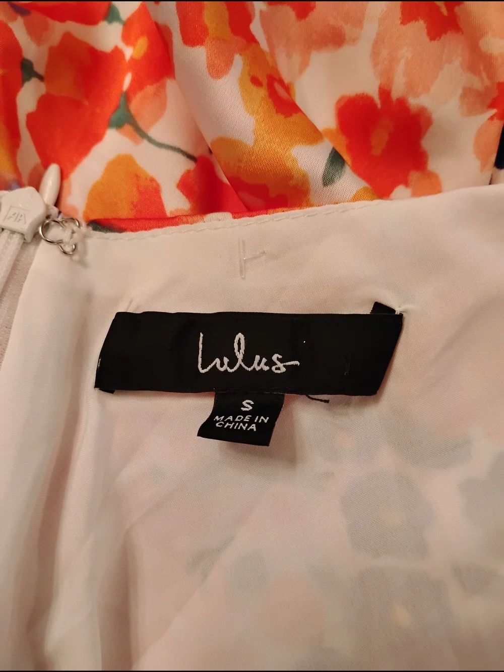 Lulu's White Floral Halter Maxi Dress with Orange‎ & Yellow Blooms Size Small